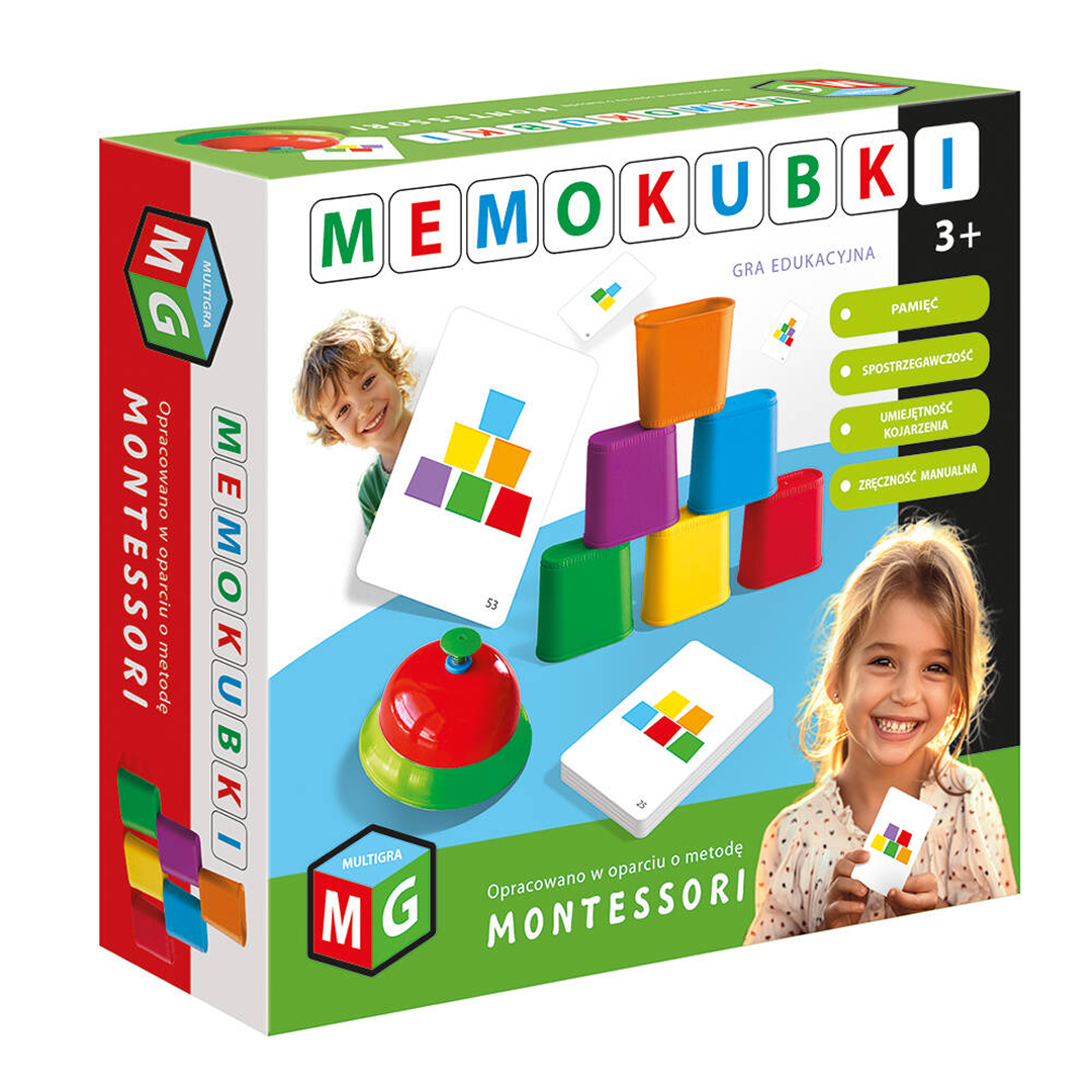 Montessori  gra edukacyjna MEMOKUBKI 3+ Multigra